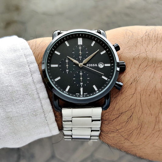 Silver Black  Watch