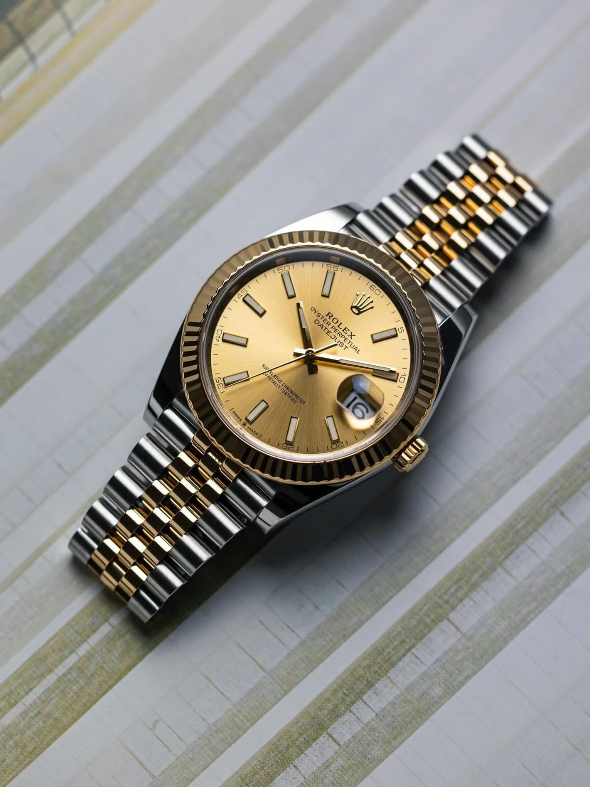Gold Silver Automatic Metal Watch