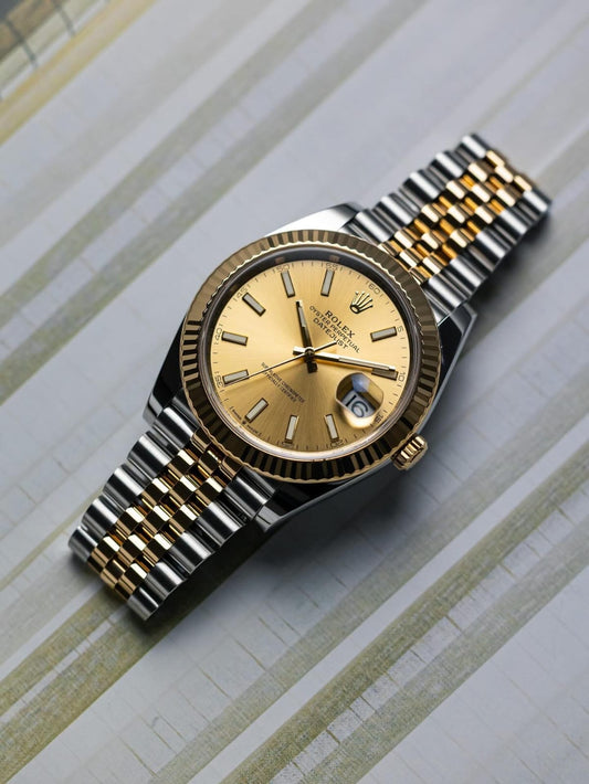 Gold Silver Automatic Metal Watch