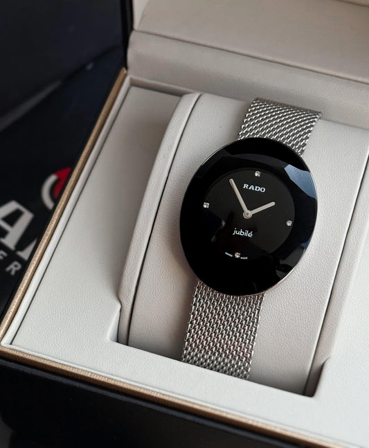 Silver Black Analog Watch