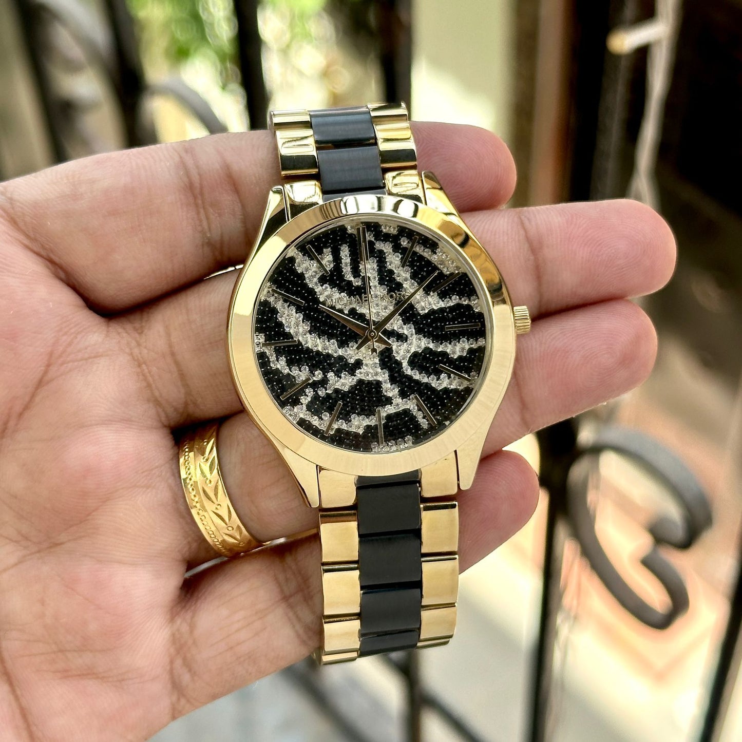 Gold Black Tiger Print Womens Classics