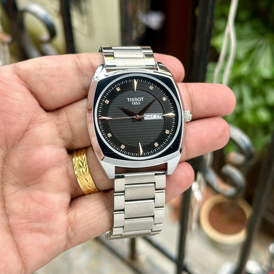 Silver Black DayDate Watch