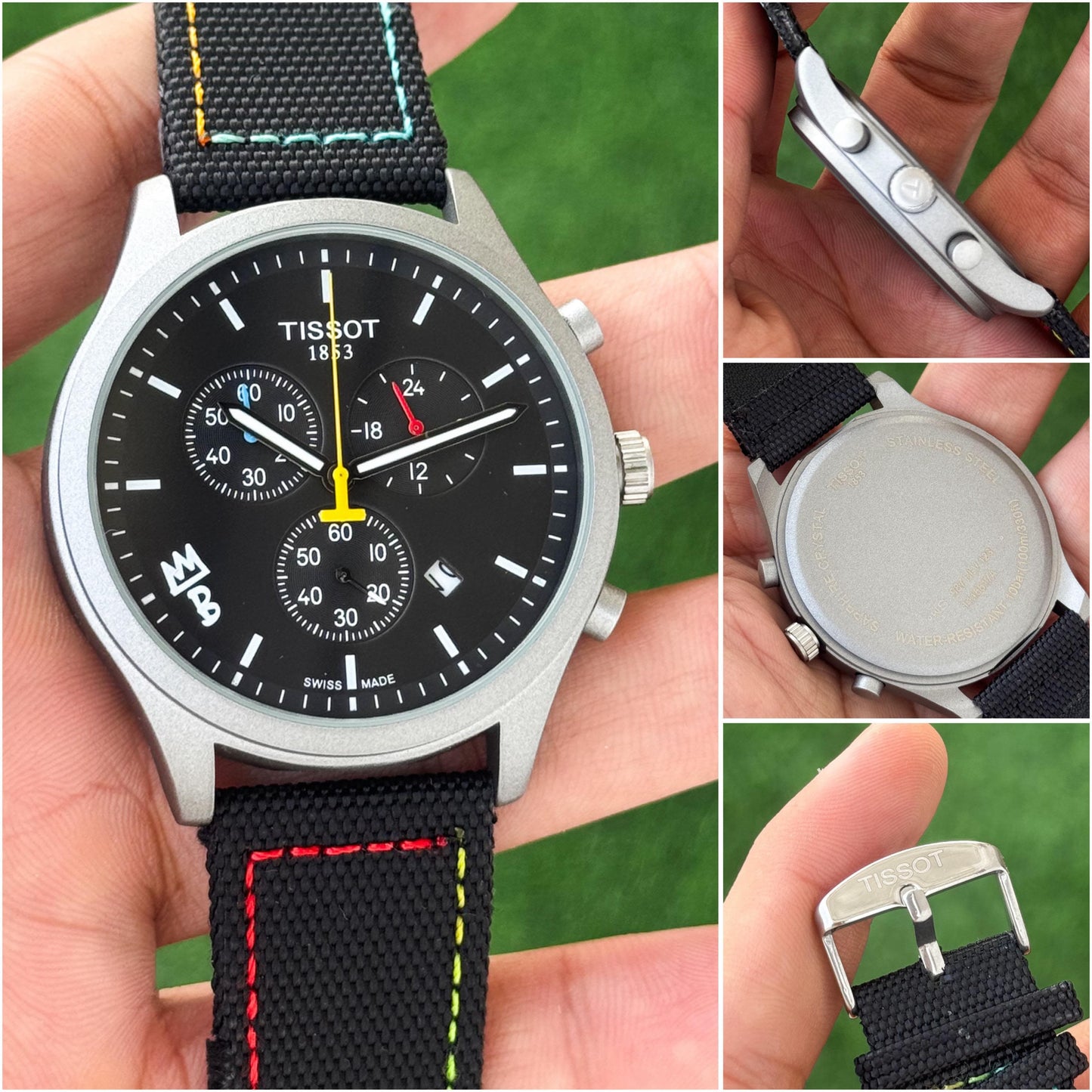 Black Silver Chronograph Watch