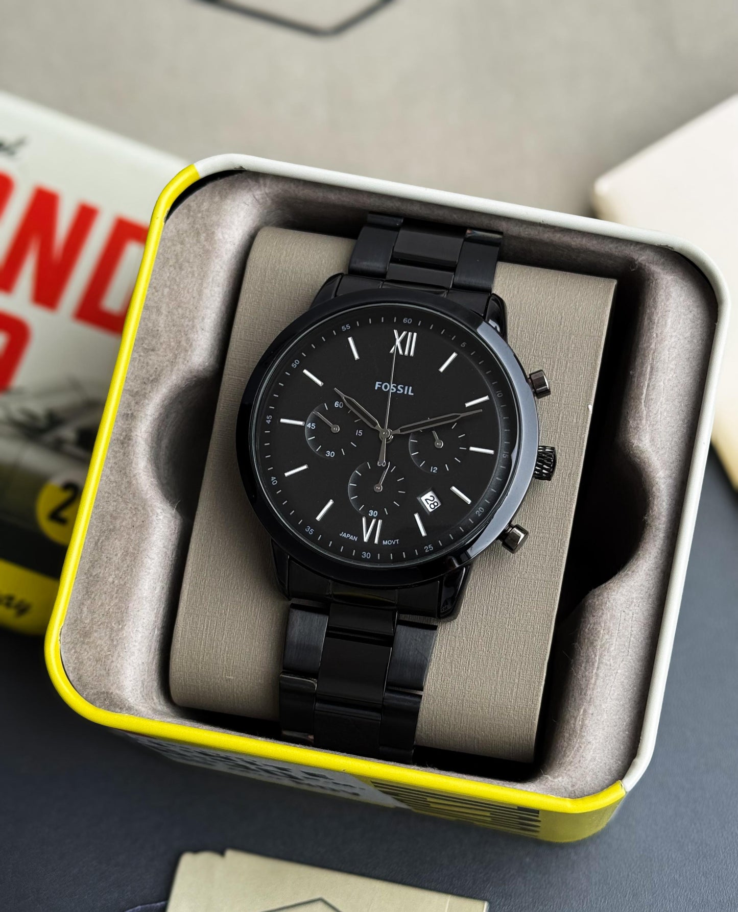 All Black Chronograph Watch