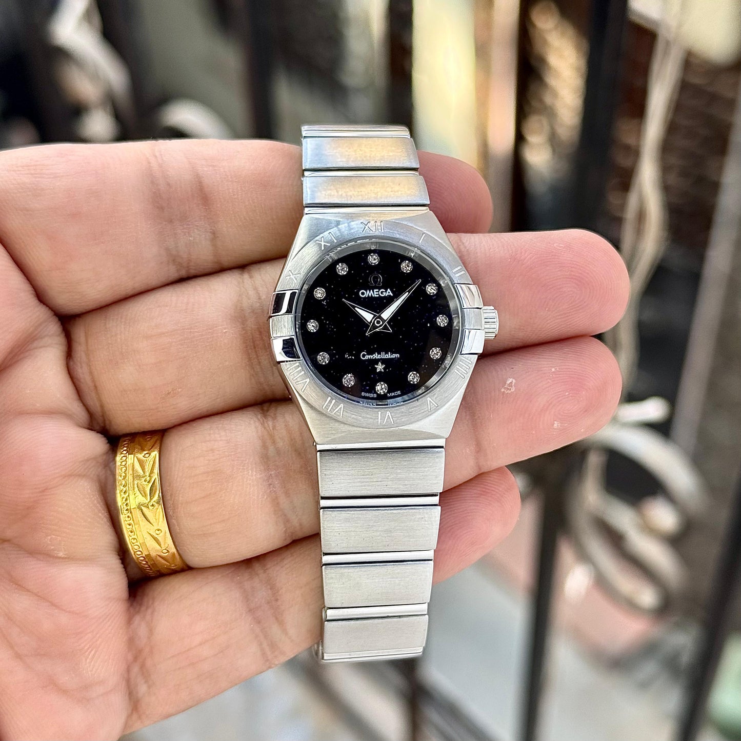 Silver Black Women's Metal Watch