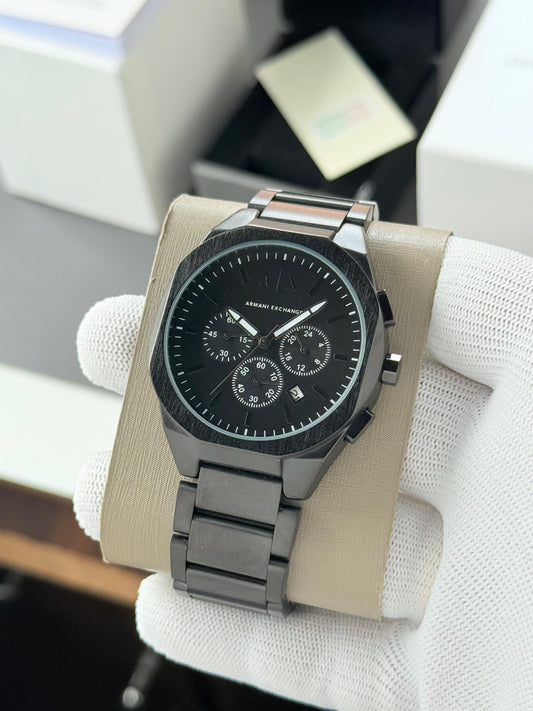 All Black Chronograph Watch