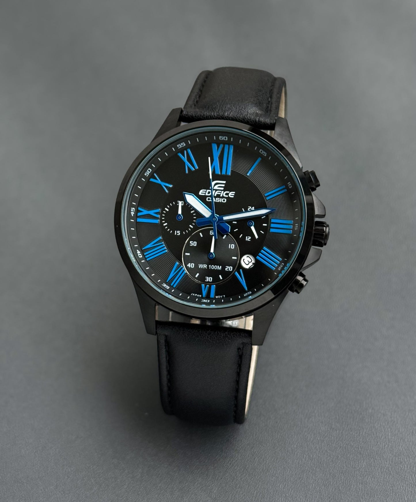 Black Blue Chronograph Watch