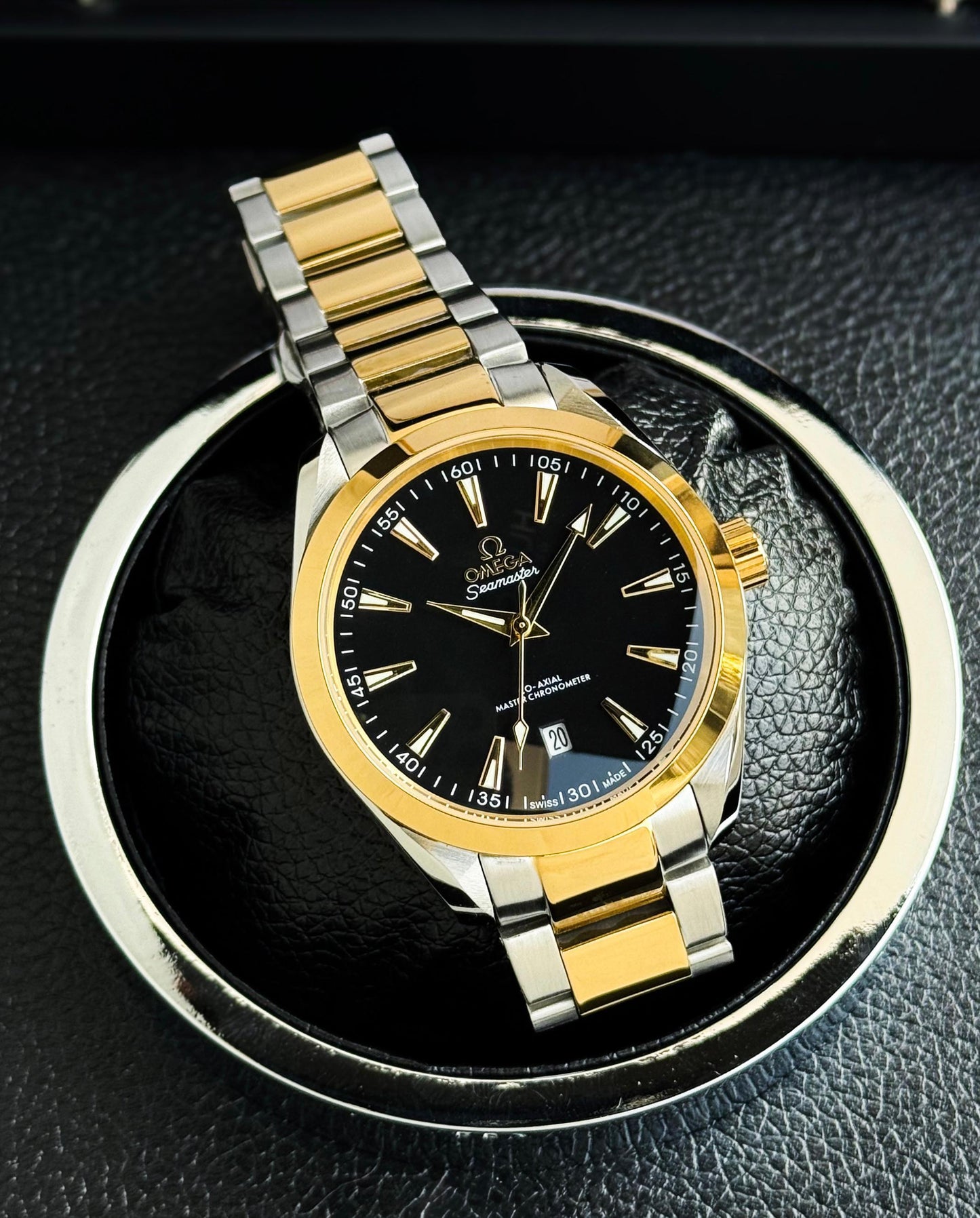 Silver Gold Black Automatic Watch