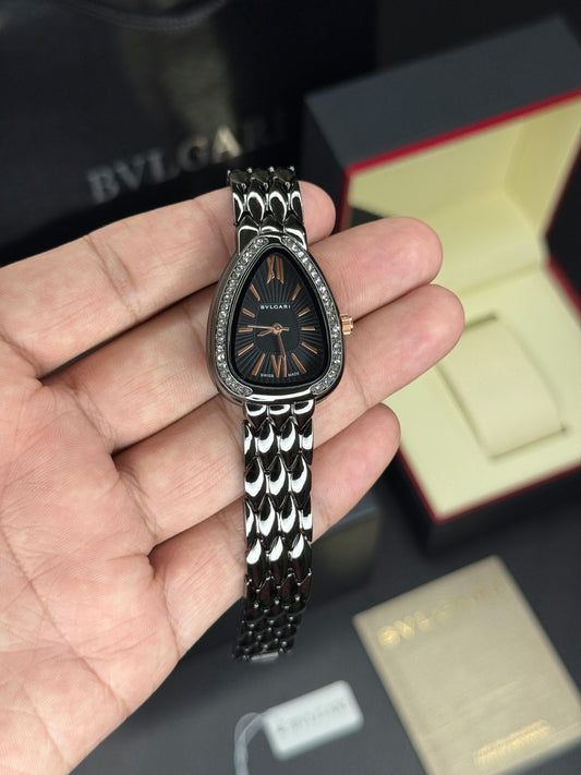 Silver Black Women's Watch