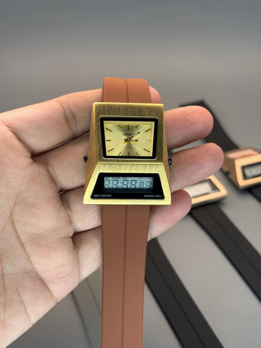 Brown Gold Digital Watch