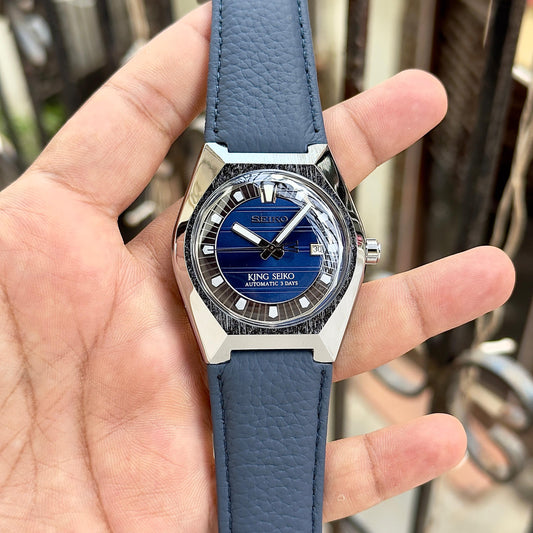 Blue Leather Automatic Watch