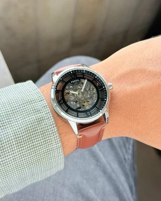 Brown Black Automatic Watch