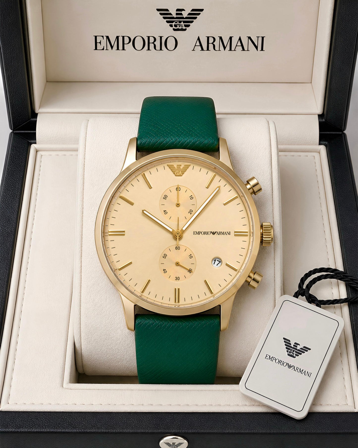 Green Yellow Chronograph Watch