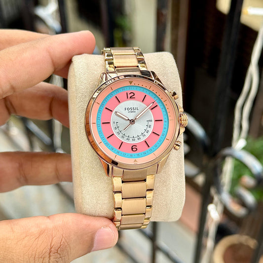Rose Gold With Blue Pink Women's Watch
