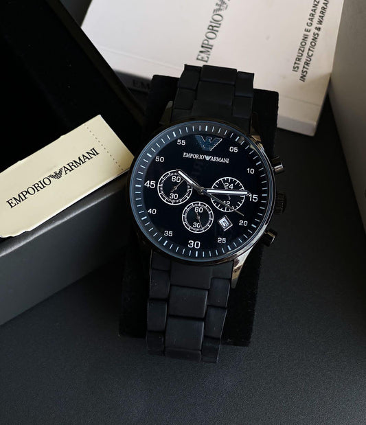 All Black Chronograph Watch