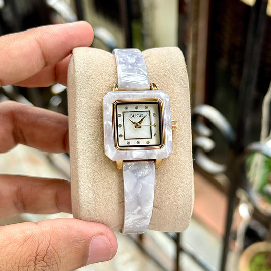 All White Acrylic Women’s Watch