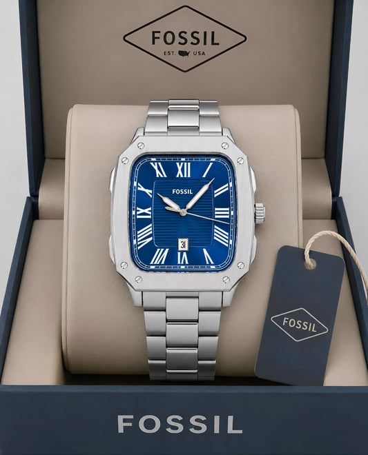 Silver Blue Ultra Premium Square Watch