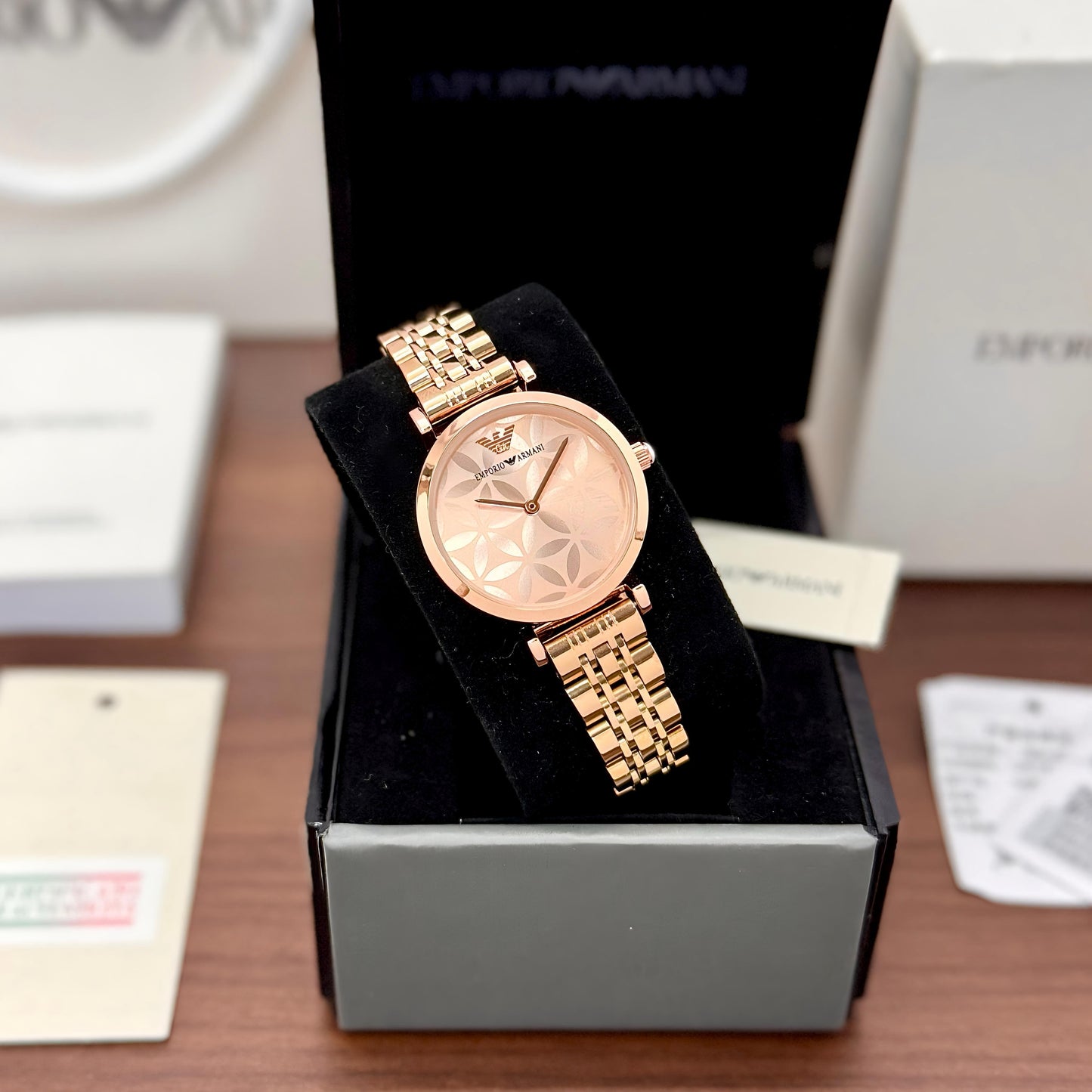 RoseGold Floral Watch