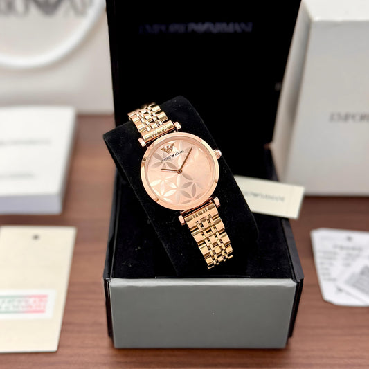 RoseGold Floral Watch