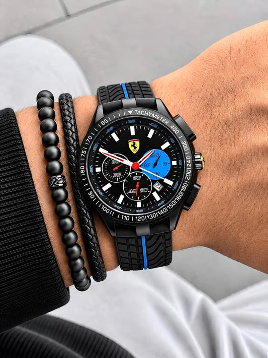 Blue Black Fibre Watch