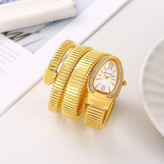 Gold White Women's Watch