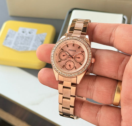 Rose Gold Chronograph Women's Watch
