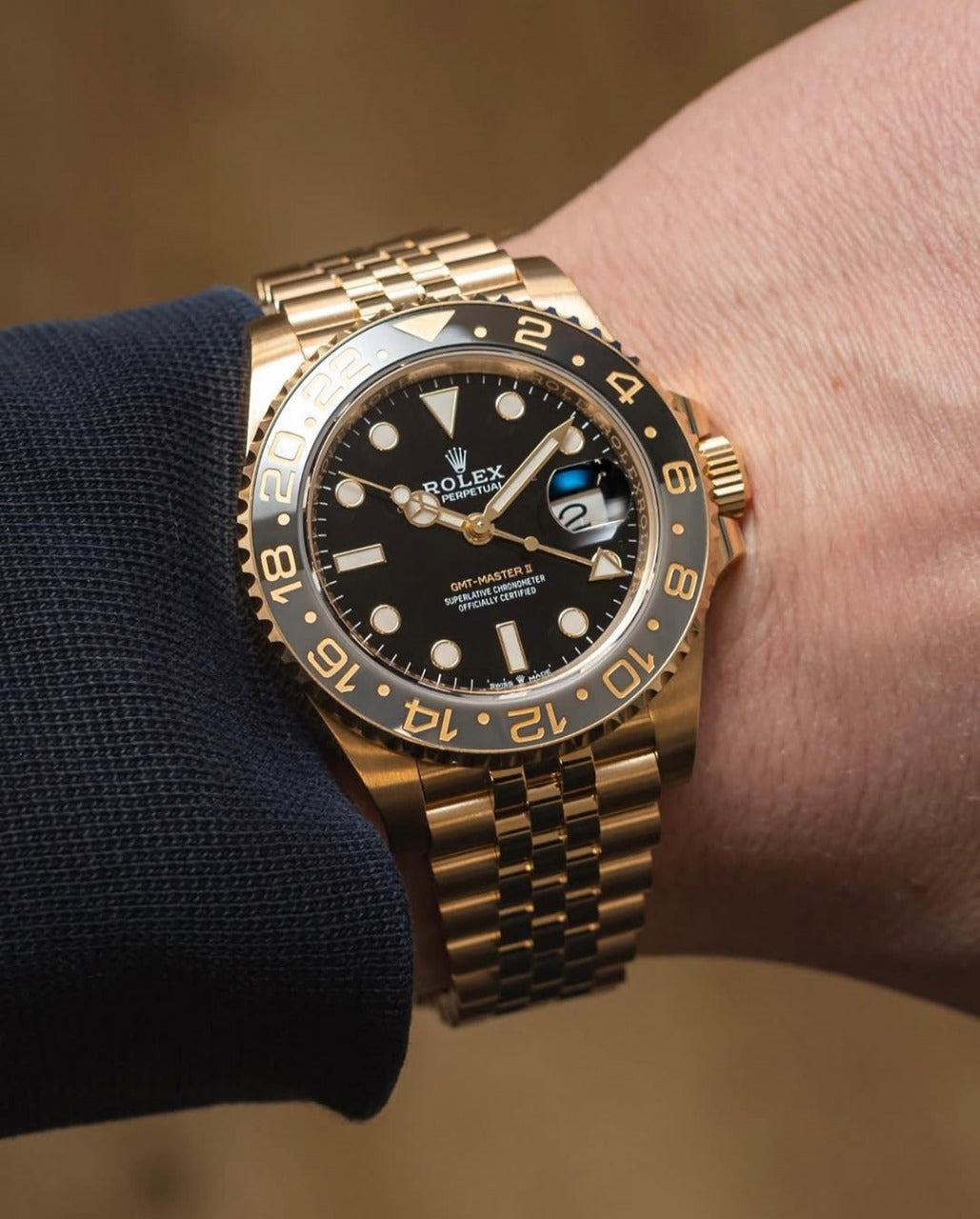 Gold Black Automatic Watch