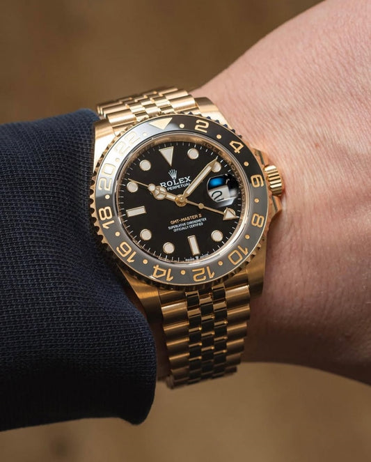 Gold Black Automatic Watch