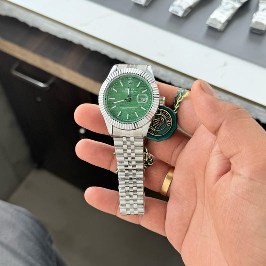 Silver Green DateJust