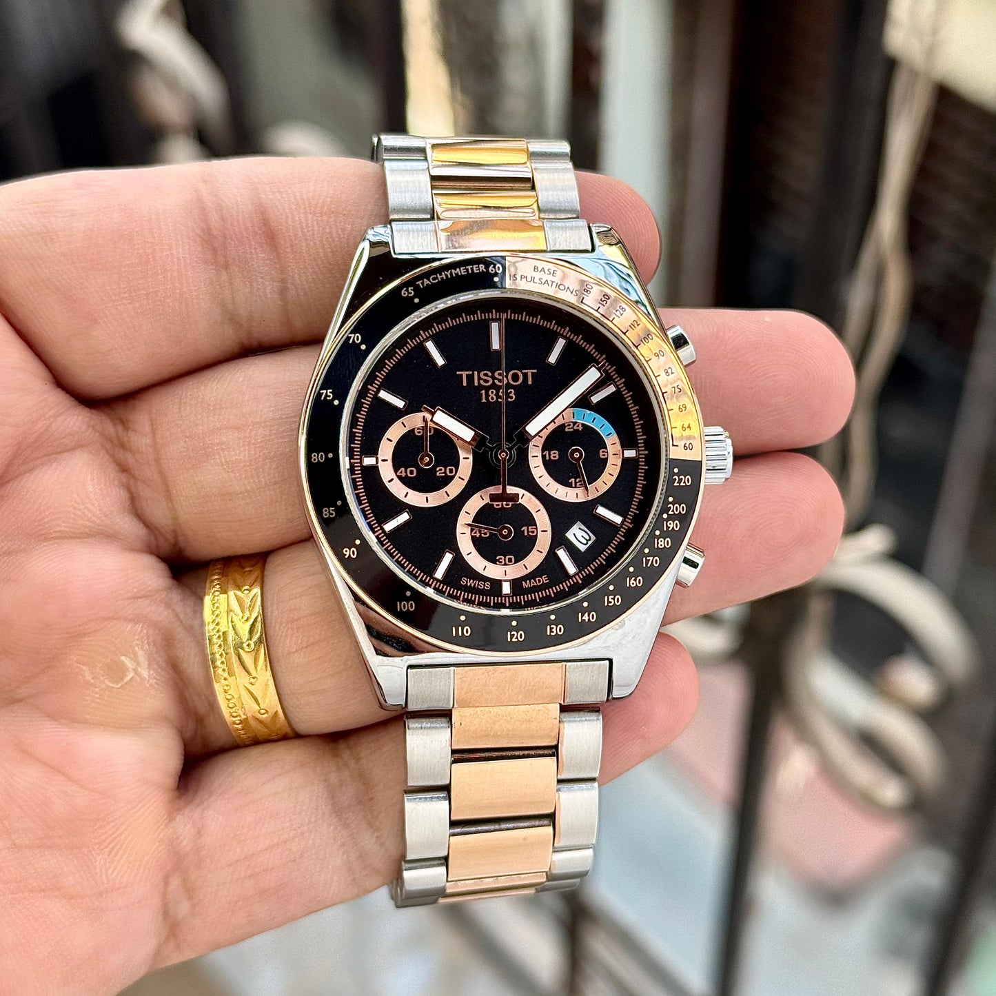 Silver Rose Gold Metal Watch