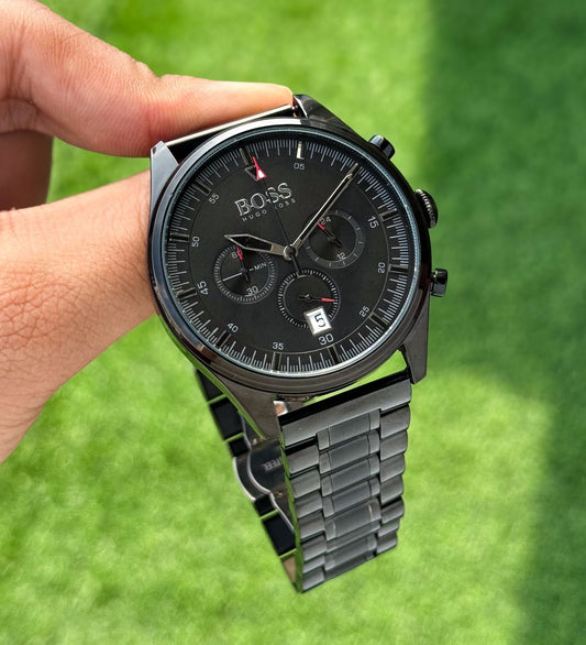 All Black Chronograph Watch
