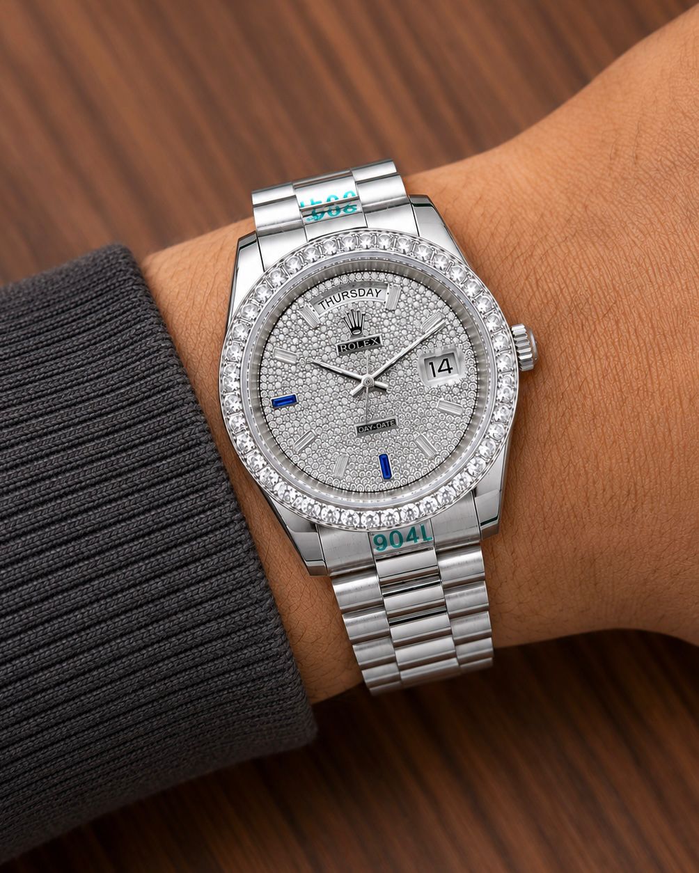 Silver Diamond Ultra Premium Automatic Watch