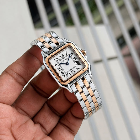 Silver Rose Gold White Women's Watch