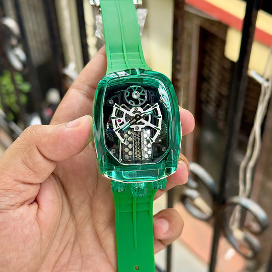 Green Square Complex Watch
