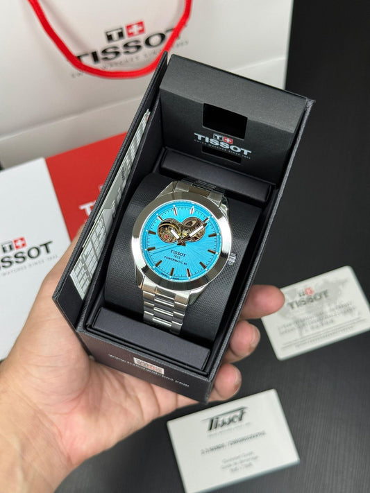 Silver Blue Automatic Watch