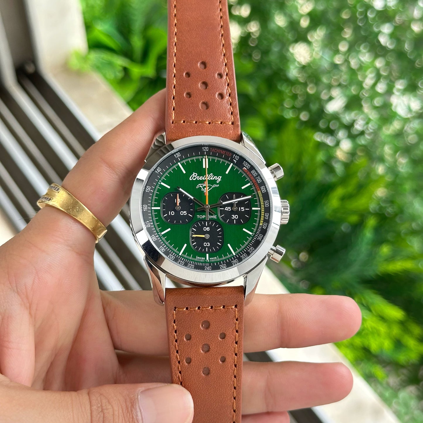 Brown Green Ultra Premium Chronograph Watch