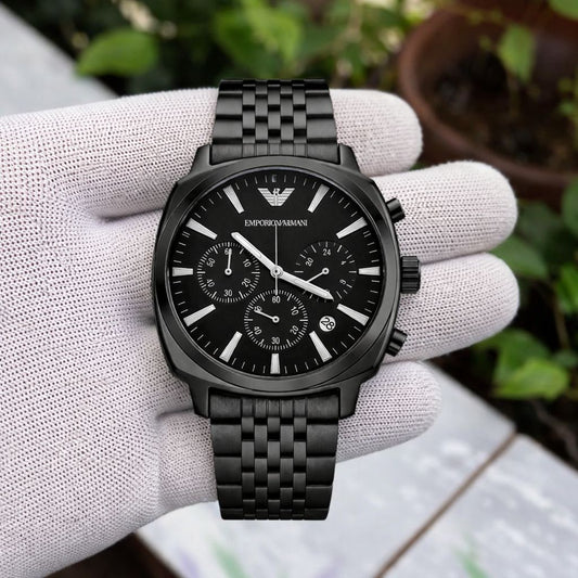 All Black Chronograph Watch