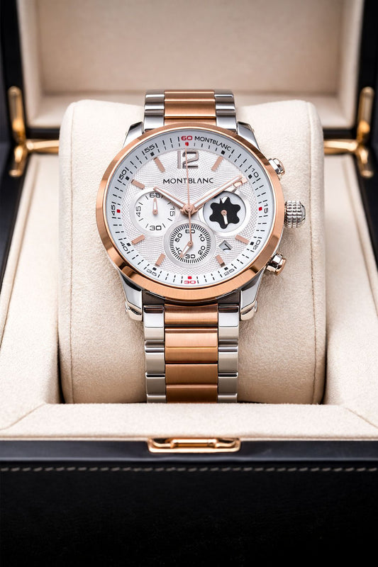Silver Rose Gold Metal Watch