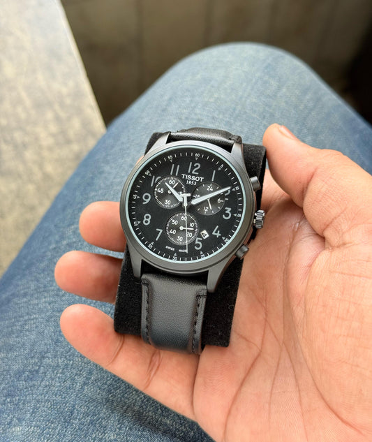 Al Black Chronograph Watch