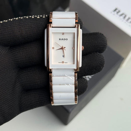 Rado White Ceramic Square Watch