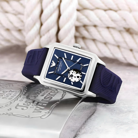 Blue Square Automatic Watch