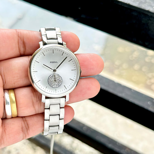 All Silver Diamond Women's Watch