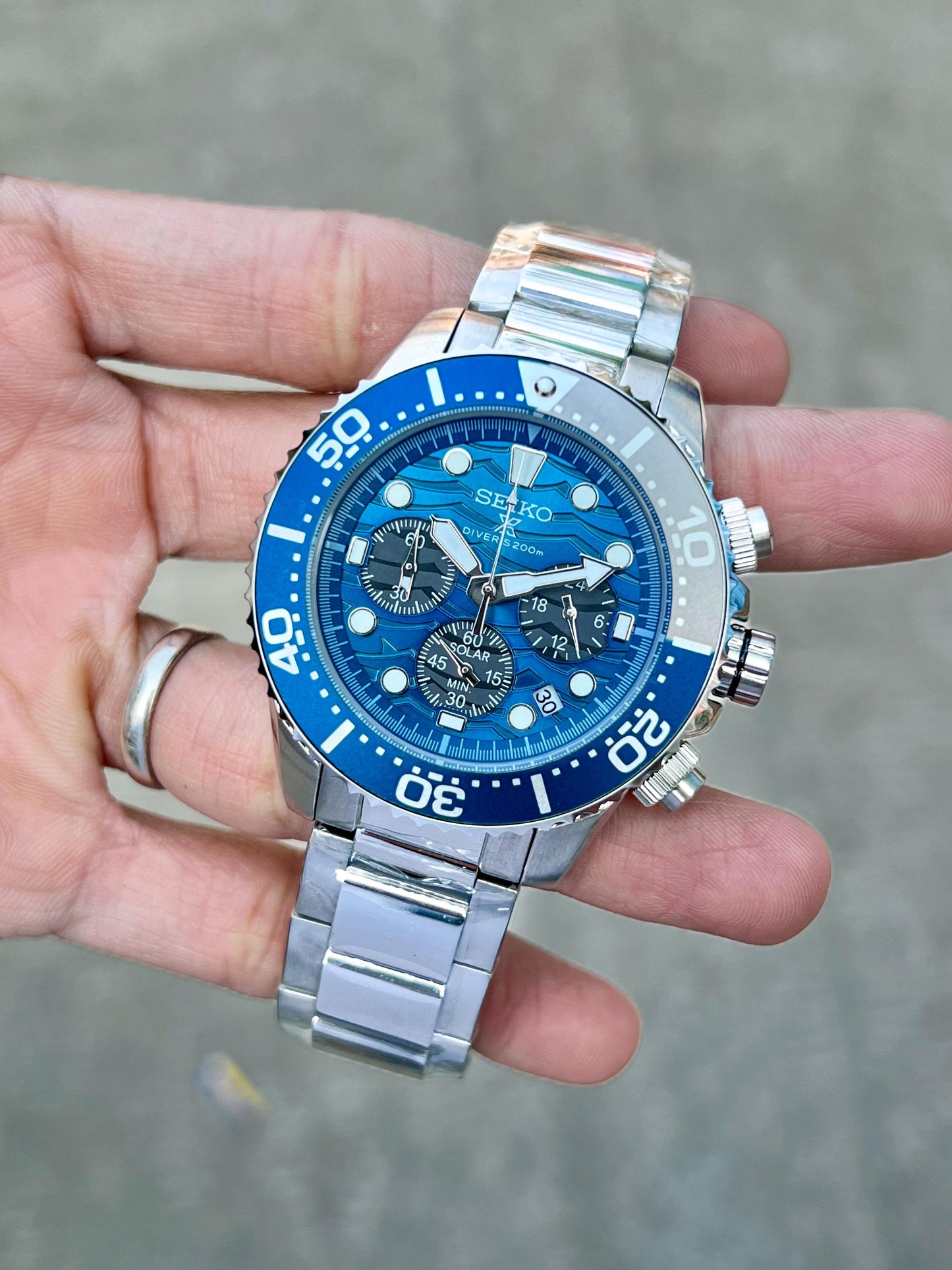 Silver Blue Ultra Premium Chronograph Watch