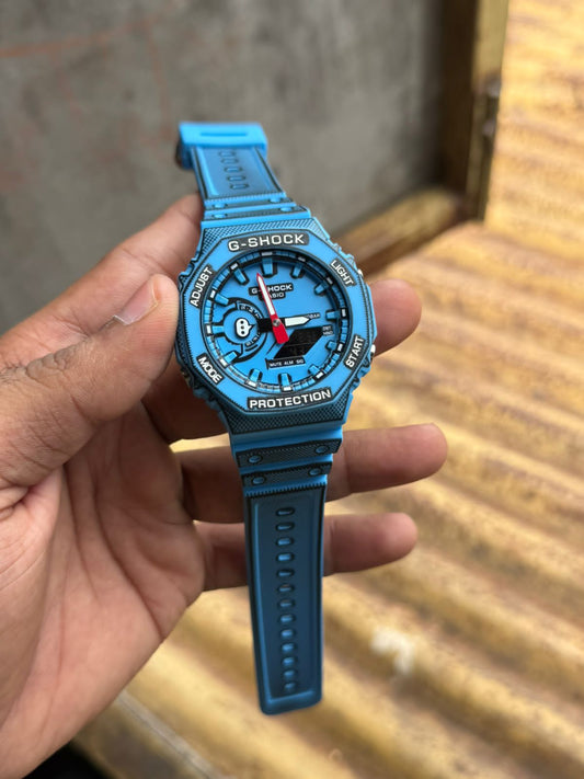 Blue Digital + Analog Watch