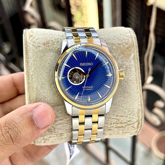 Silver Gold With Blue Dial