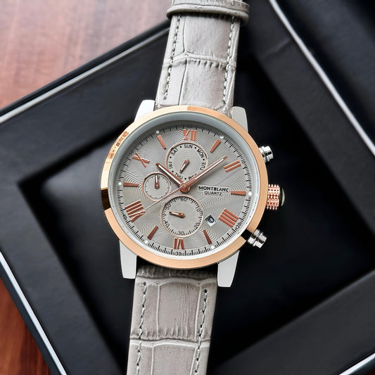 Grey RoseGold Chronograph Watch