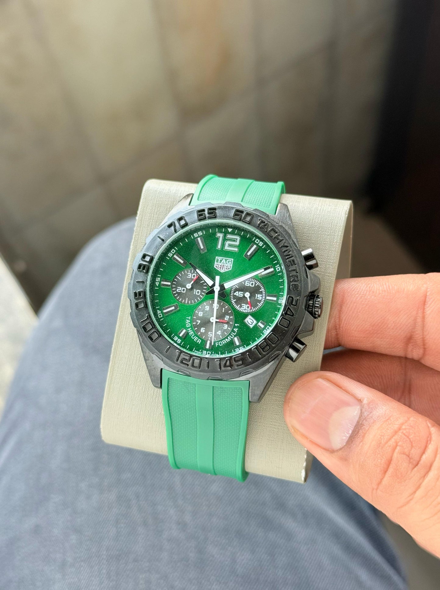 Green Chronograph Watch