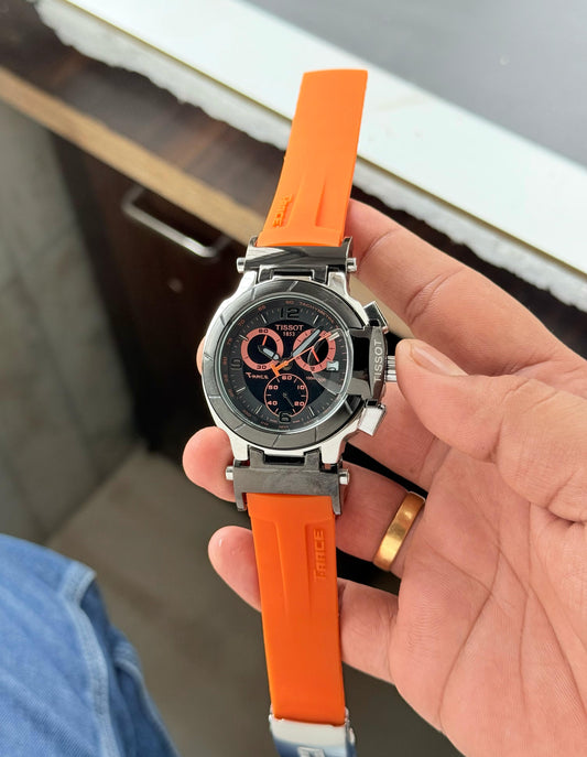 Red Black Chronograph Watch