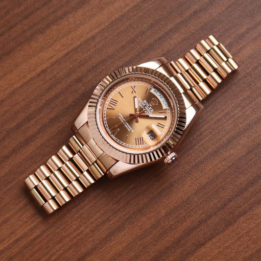 RoseGold Brown Automatic Watch