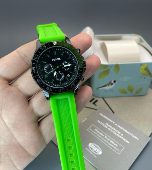 Neon Black Chronograph Watch